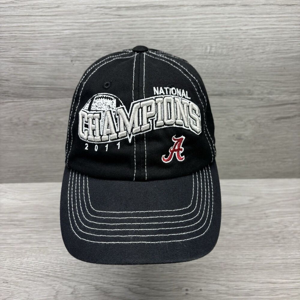 Alabama Crimson Tide 2011 National Champions Black Baseball Cap Hat Adjustable